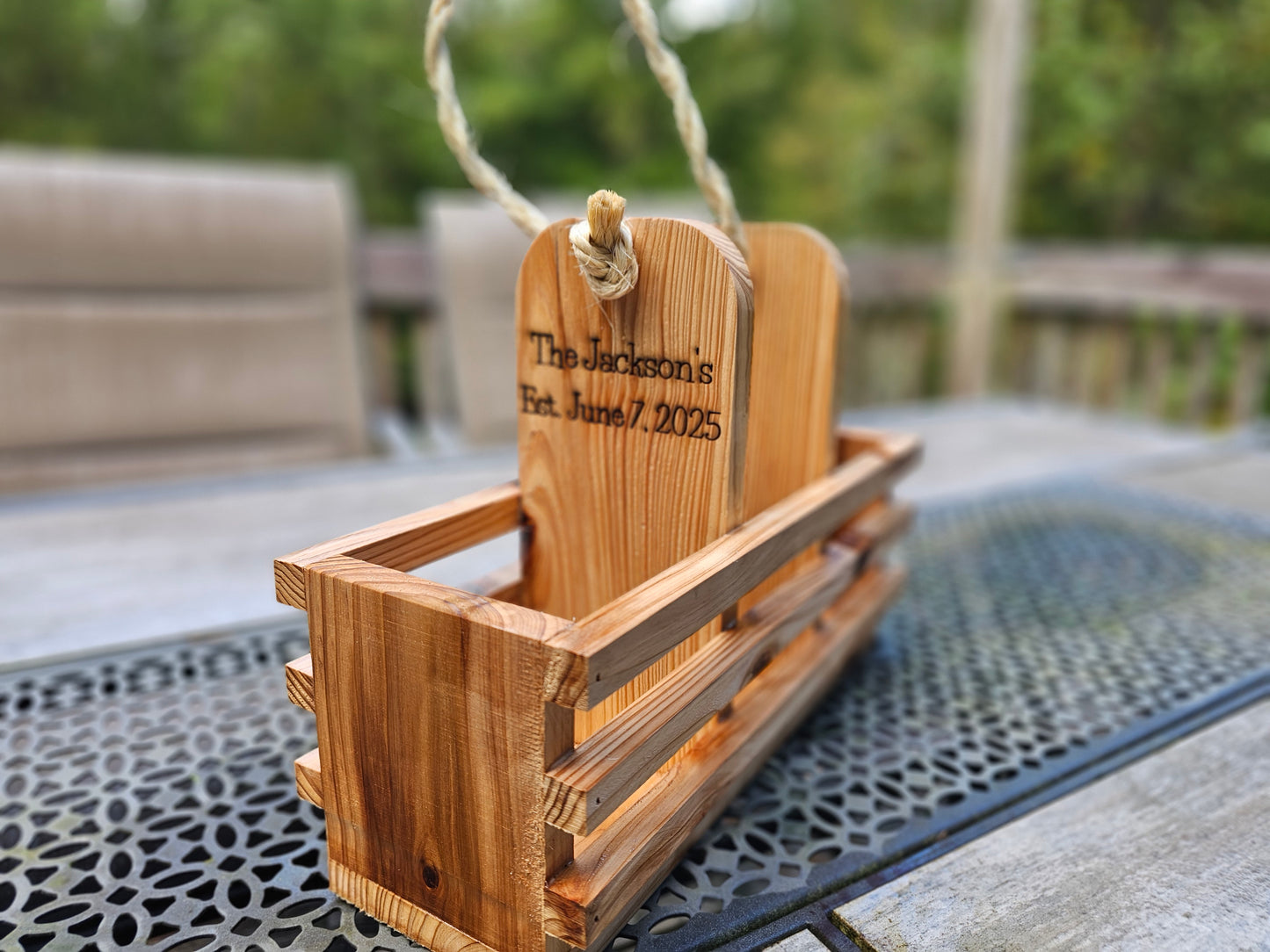 Two glass wine caddy.
