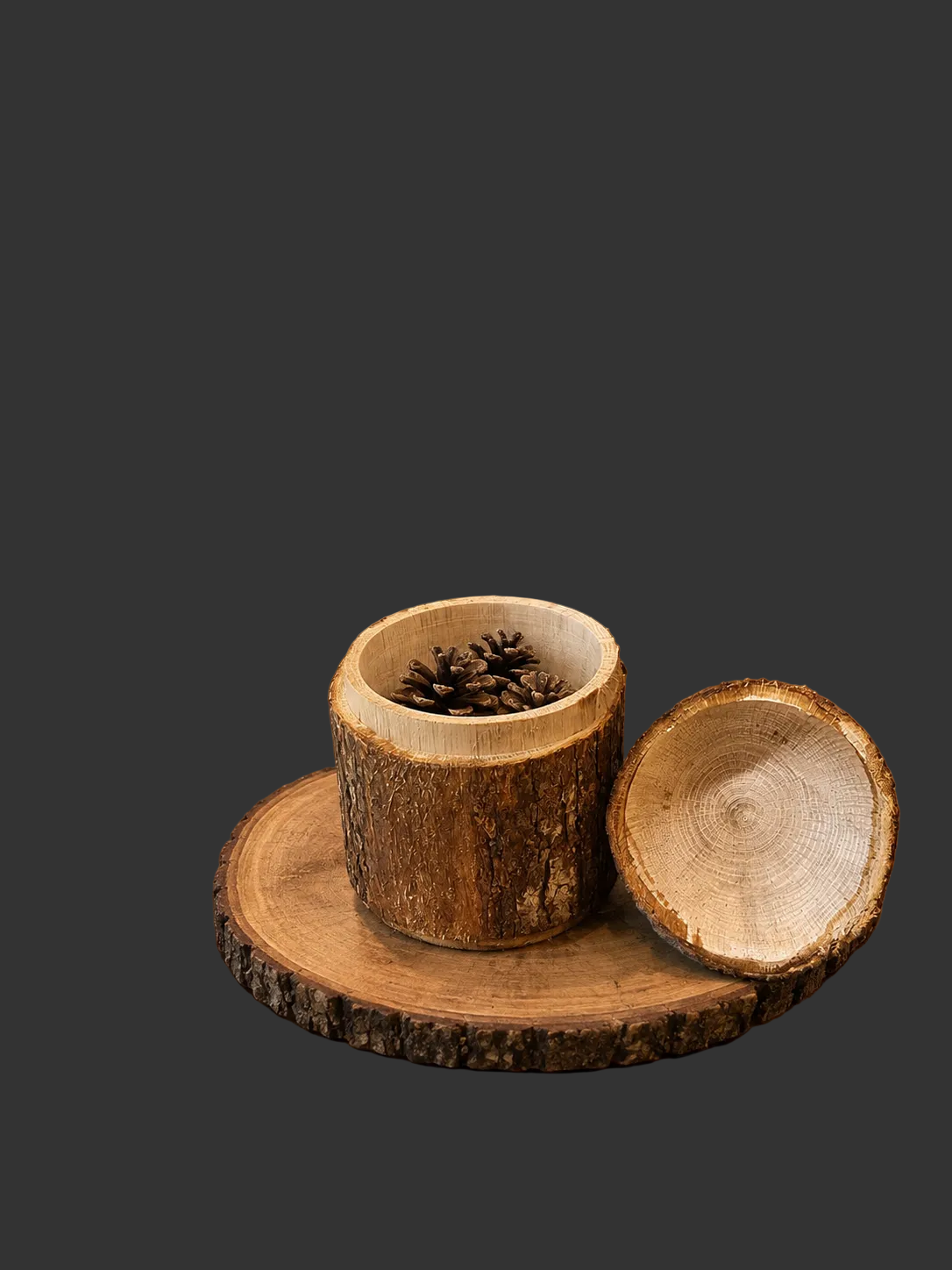 Custom turned oak jar