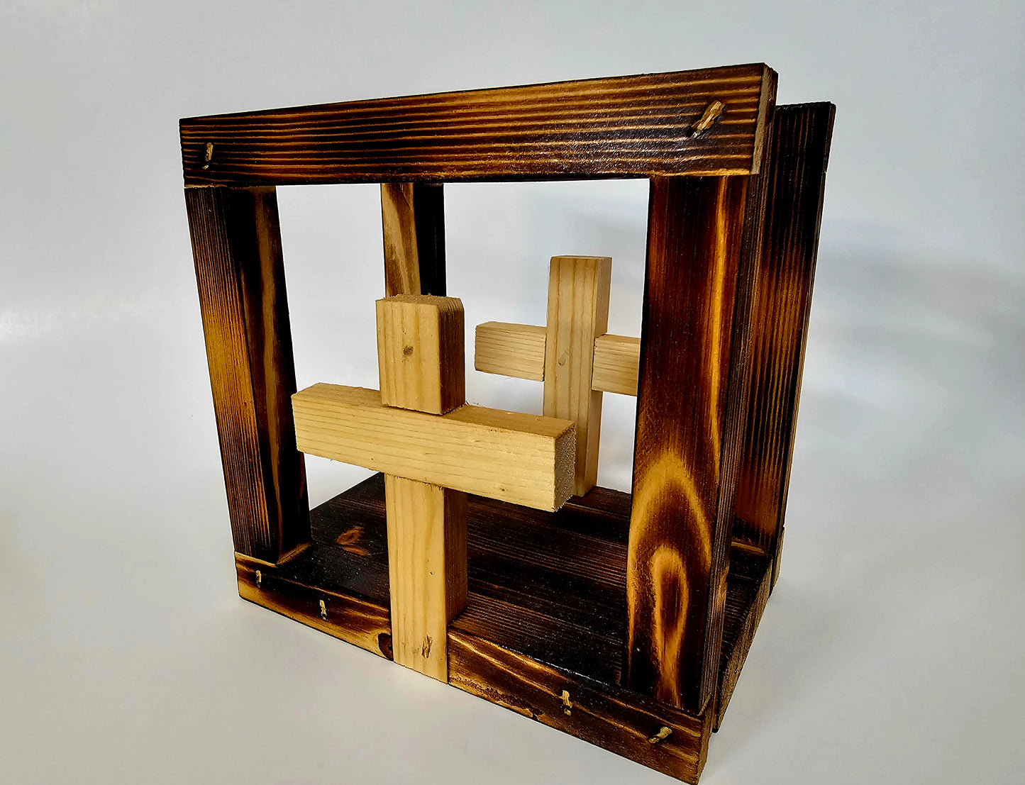 Rustic decorative napkin holder.