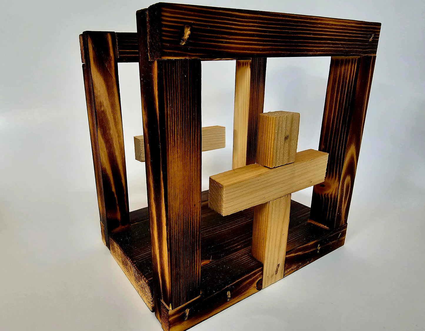 Rustic decorative napkin holder.