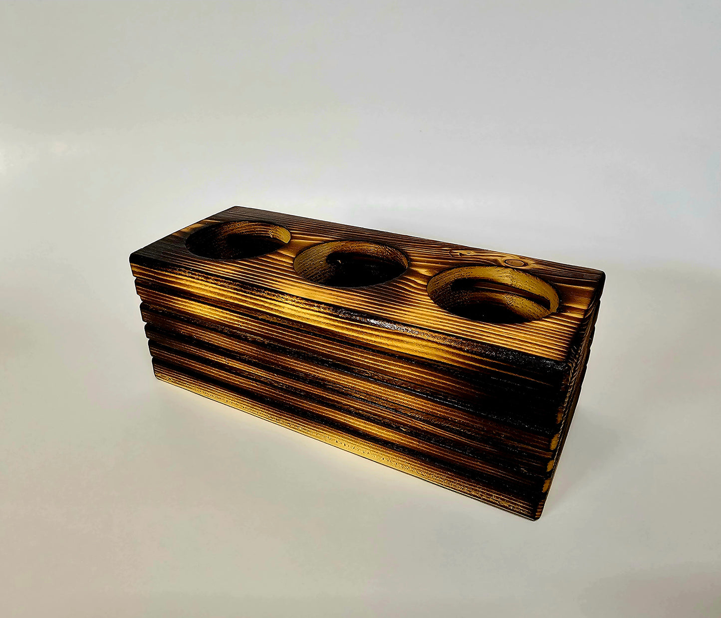 Decorative votive or LED tealite candle holder.