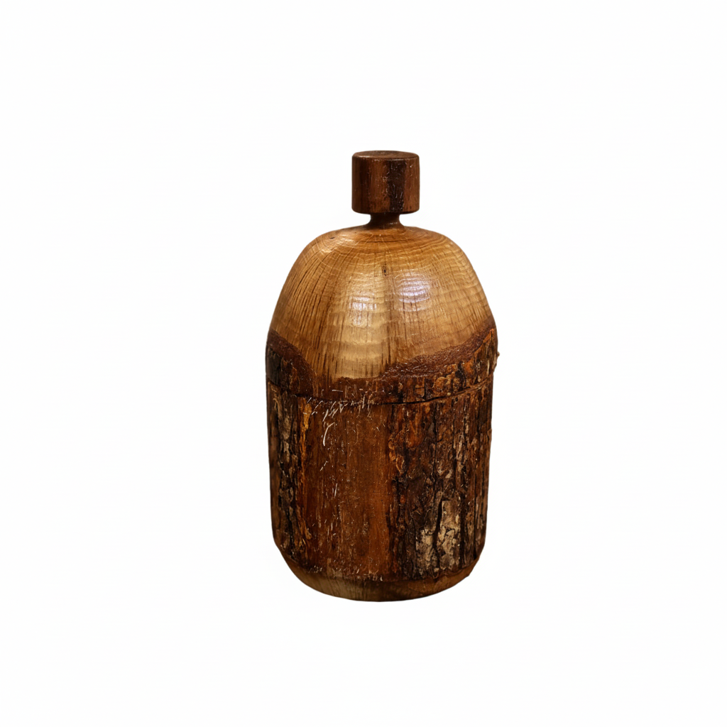 Custom turned oak jar
