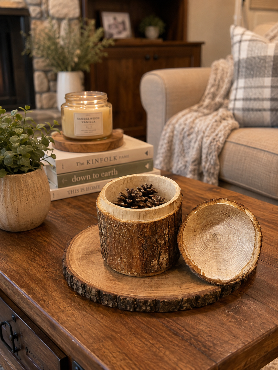 Custom turned oak jar