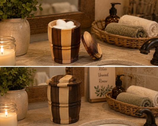 Wood utility jar